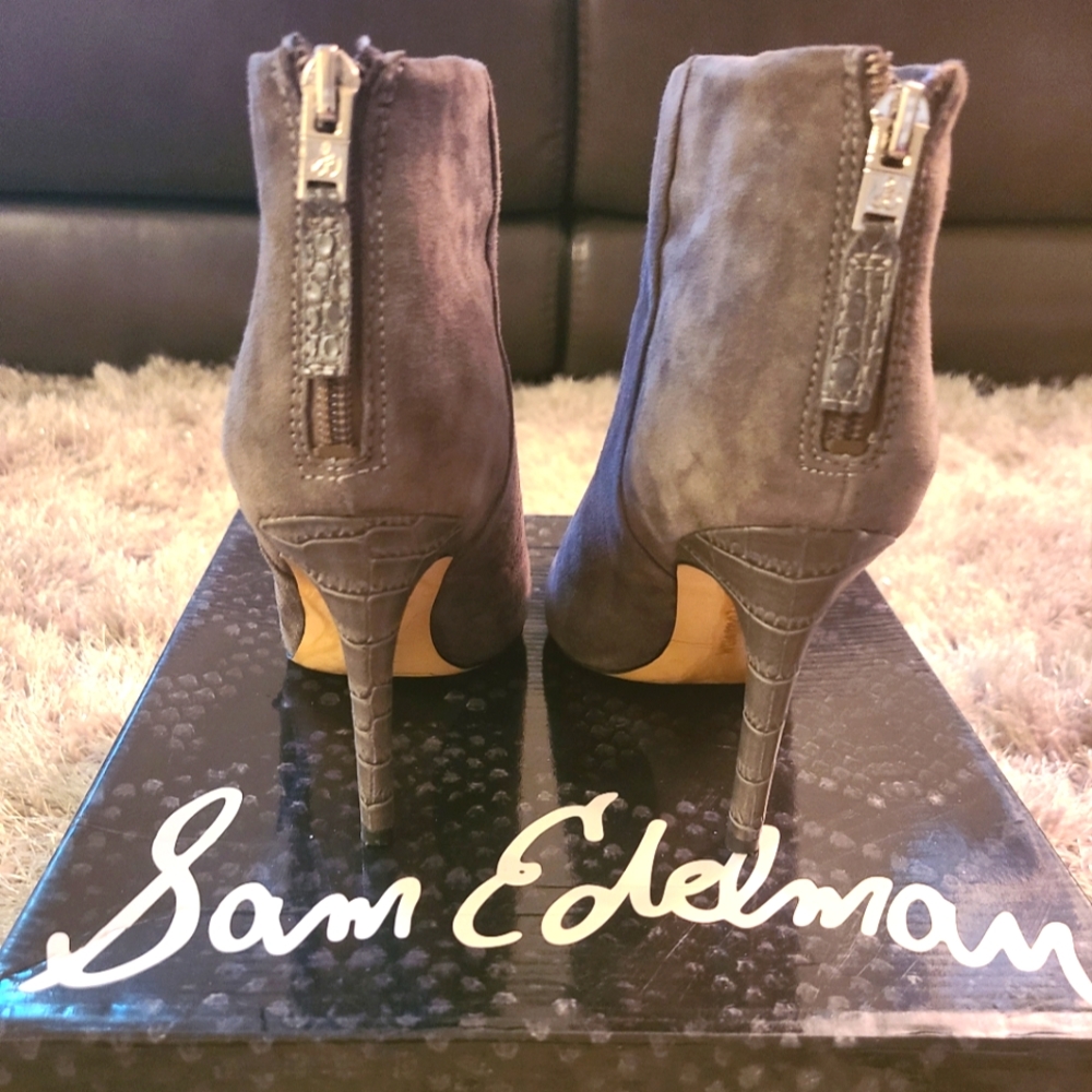 Sam Edelman Dk Gray suede booties - Picture 3 of 4